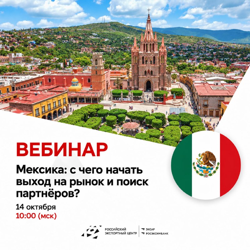 Мексика для российского экспорта: вебинар РЭЦ о партнёрах и первых поставках